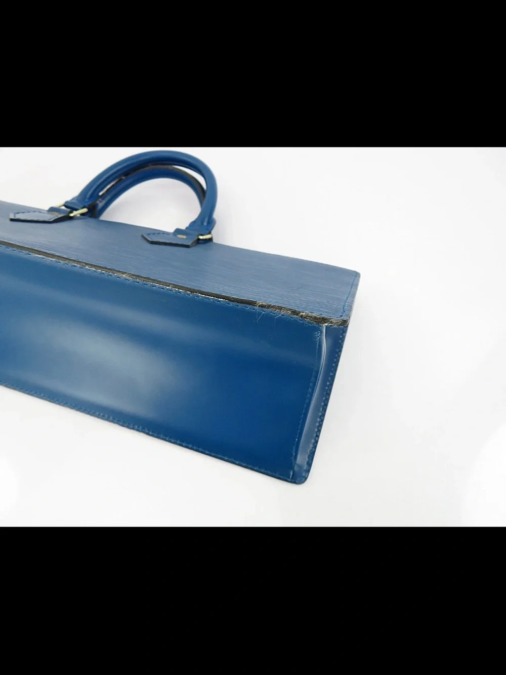 Louis Vuitton Blue Textured Epi Leather Top-Handle Tote